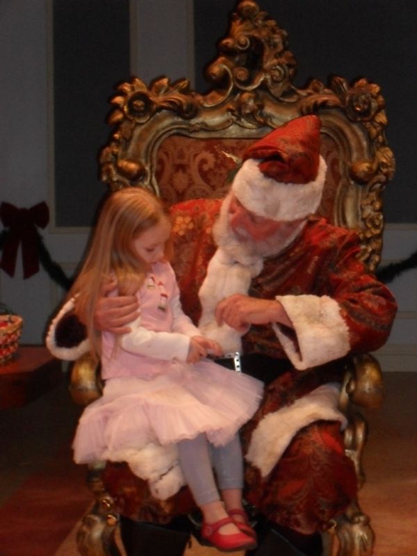 Jim Sherman with audience member Photo